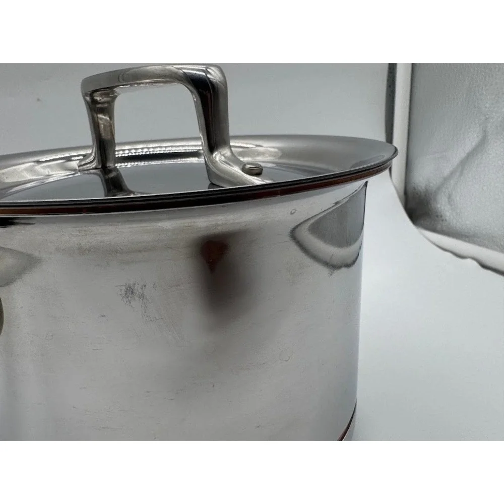 All-Clad Copper Core 2 Quart Saucepan with Lid Stainless Steel 5-Ply 3002221-01